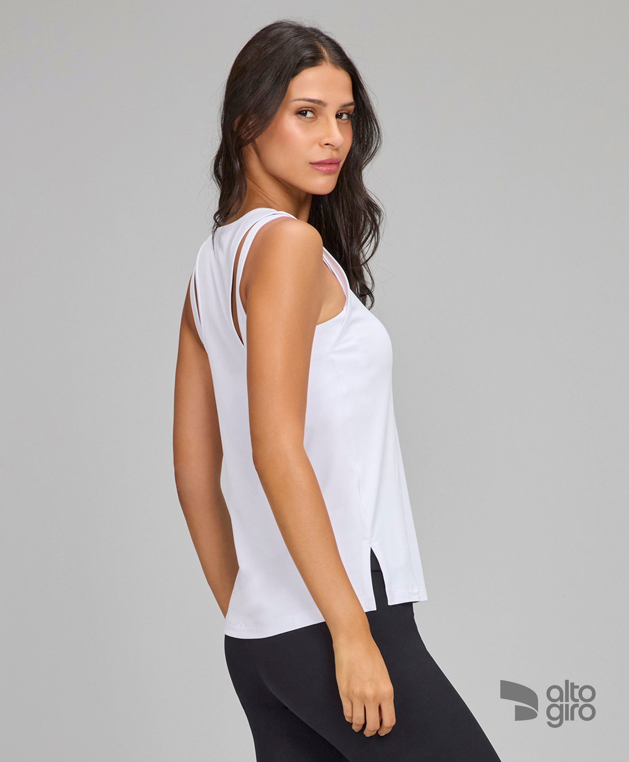 Eterna Round Neck Long Sleeve Tank Top
