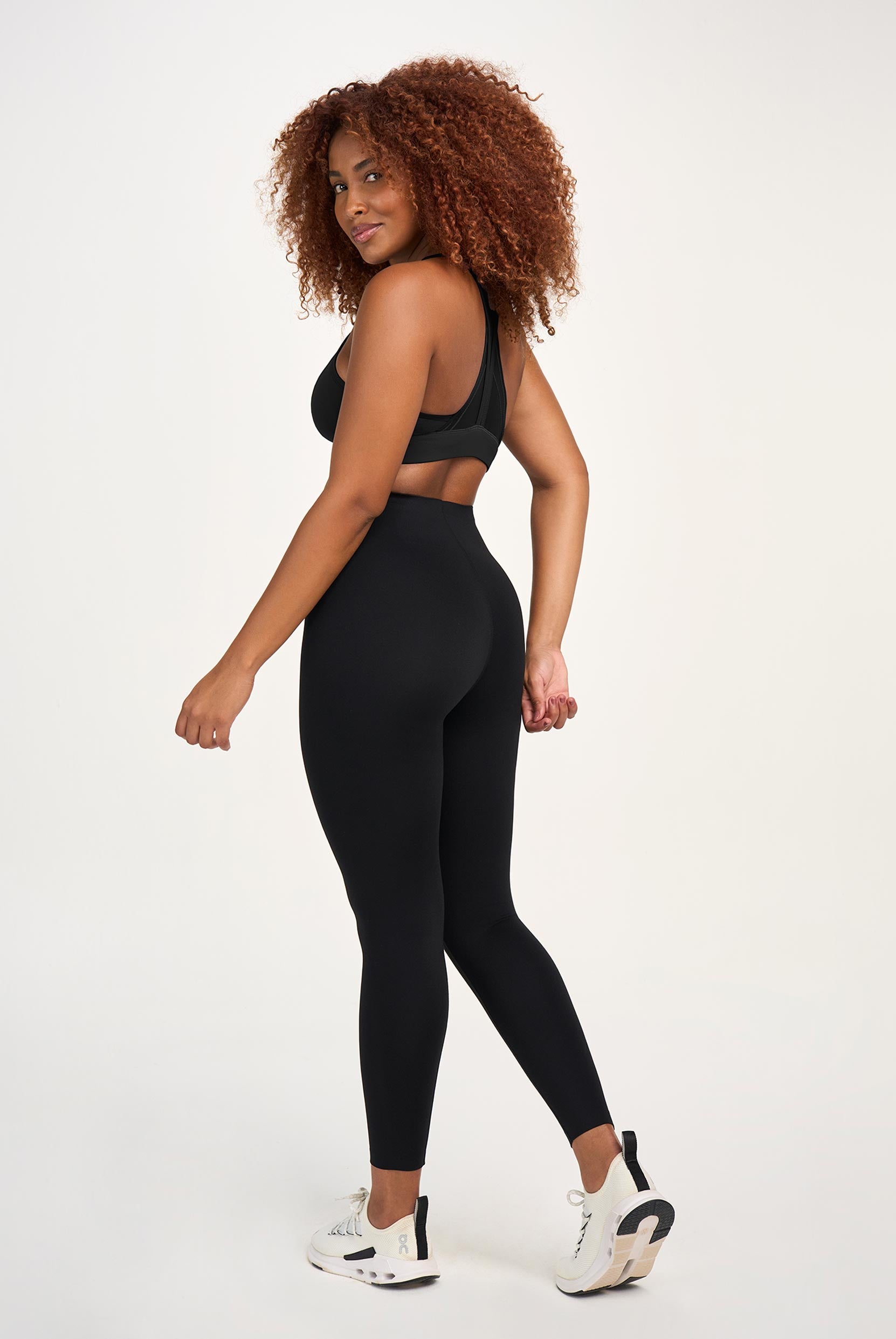 Legging Cós Alto Zíper Frente