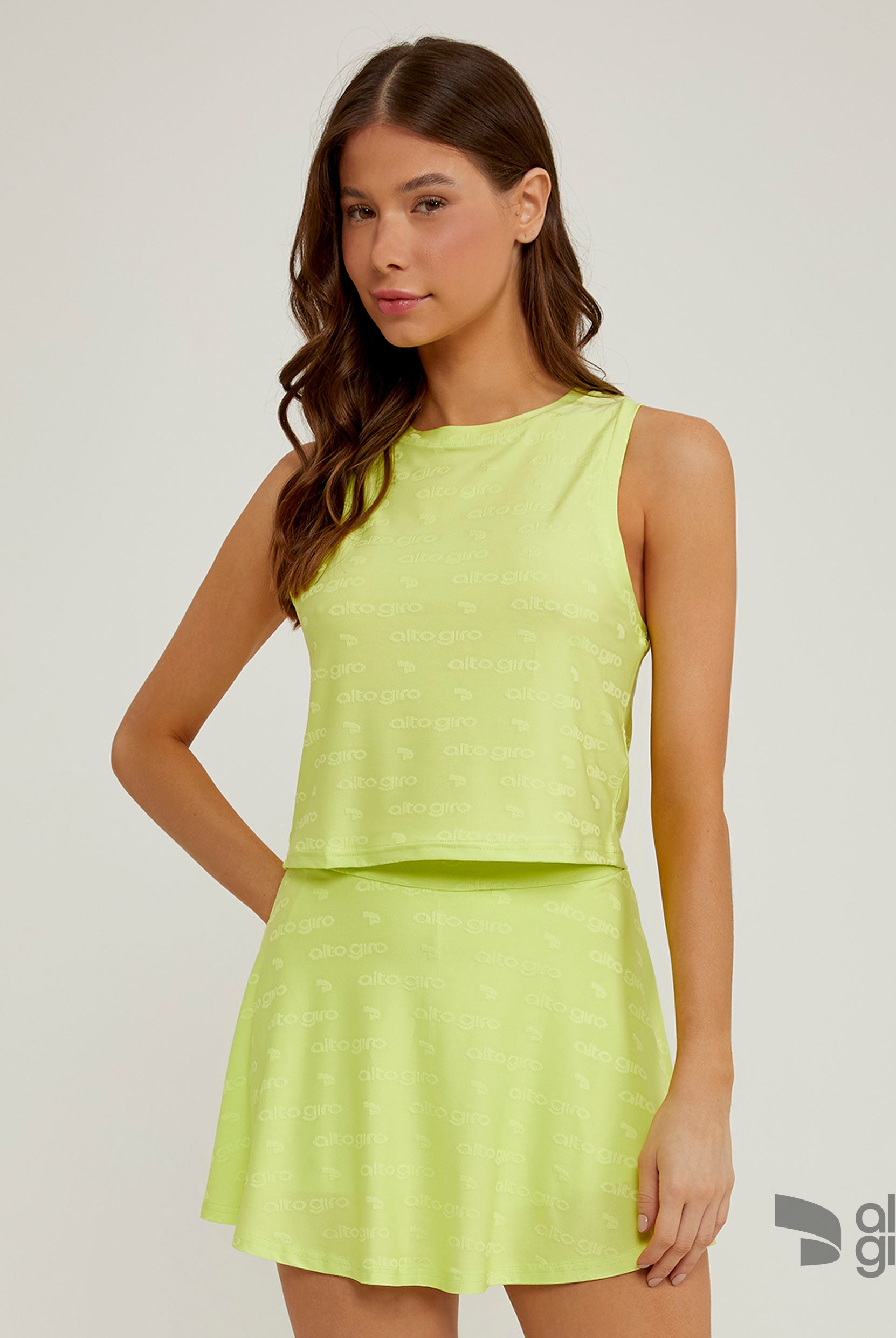 High Giro Texture Cropped Tank Top