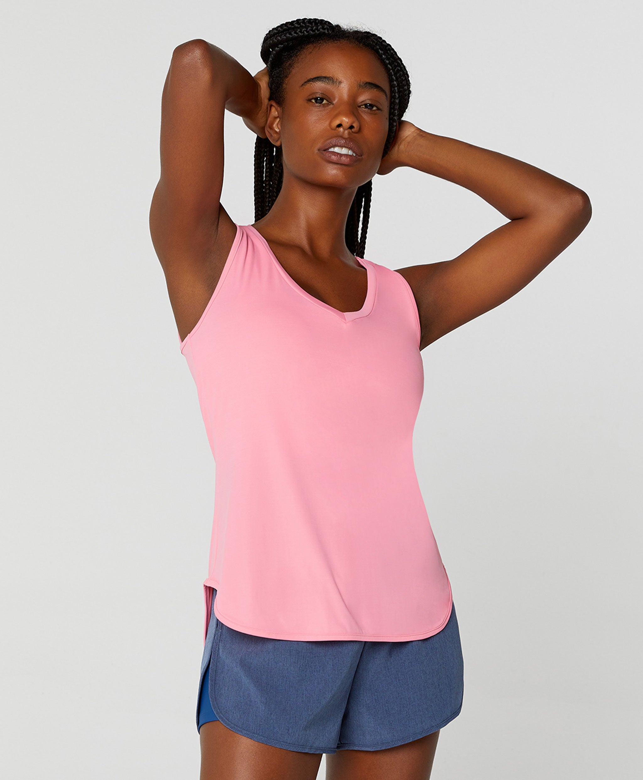 Eterna Long V-Neck Tank Top
