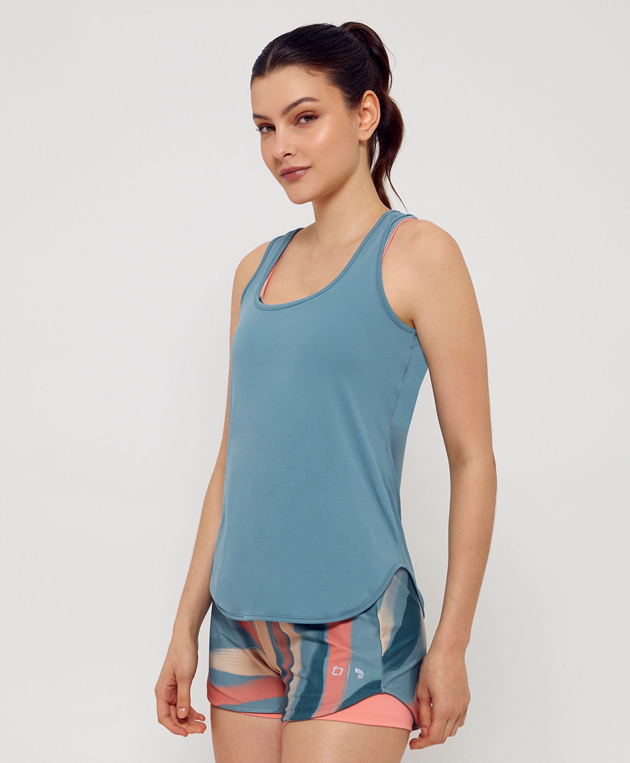 Eterna Round Neck Long Sleeve Tank Top