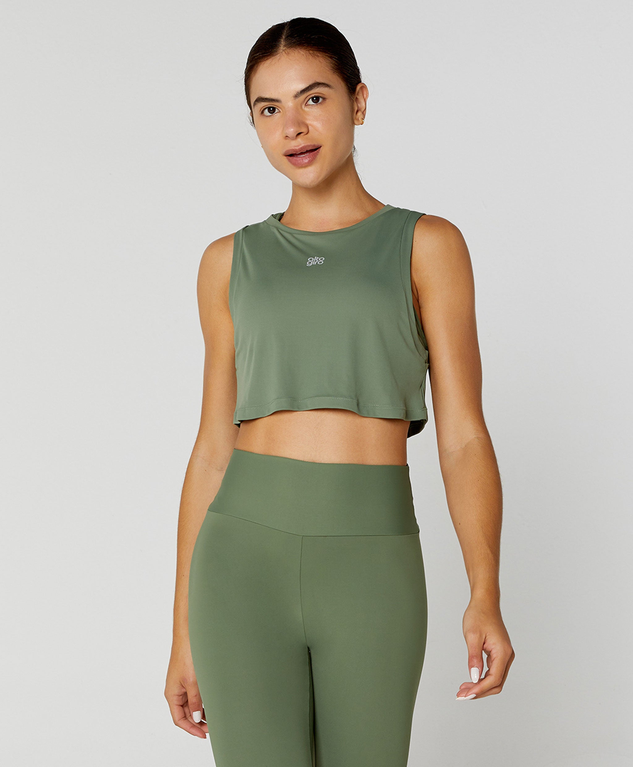 Reflective Cropped Tank Top