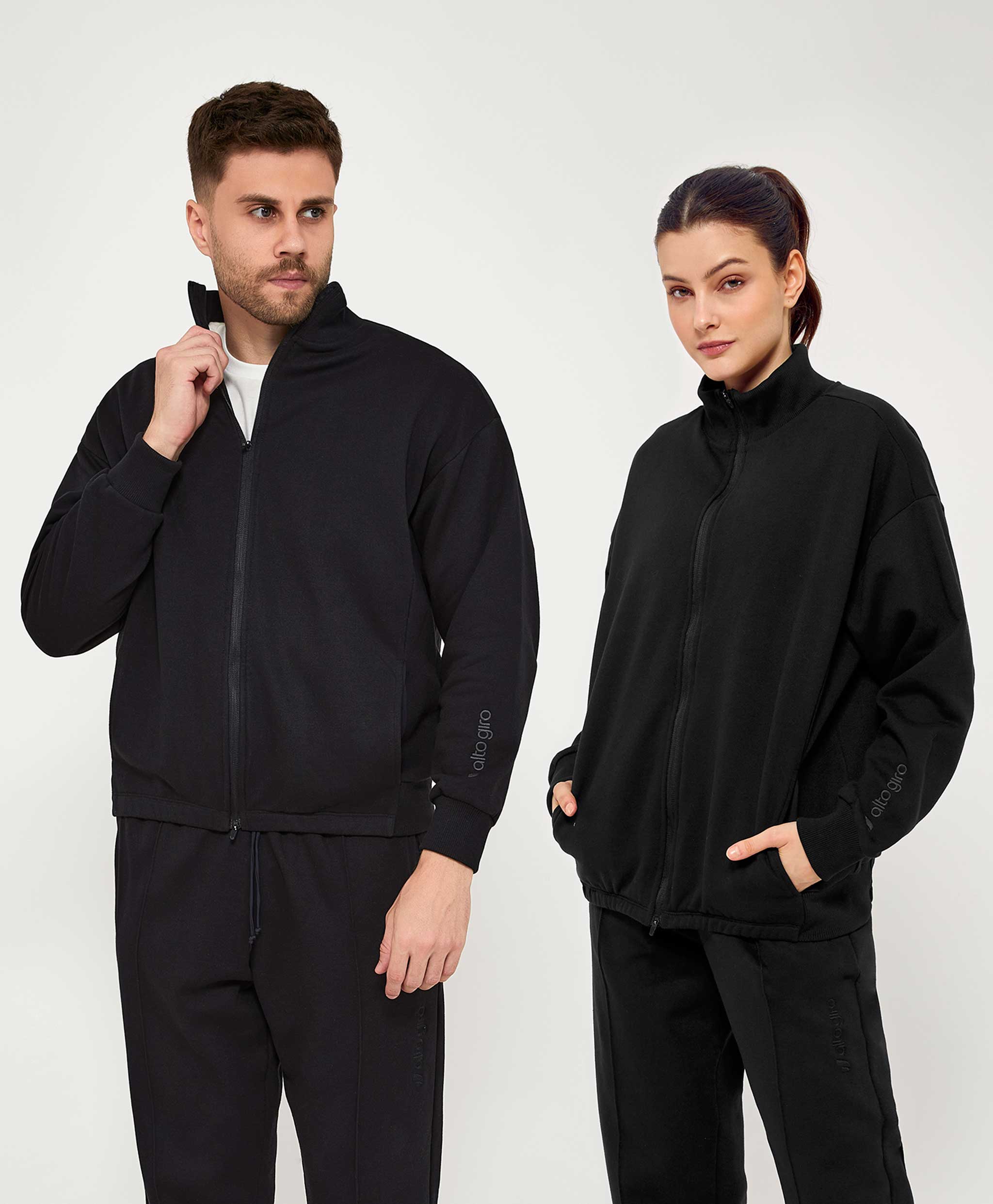 Zip-up Sweatshirt Jacket