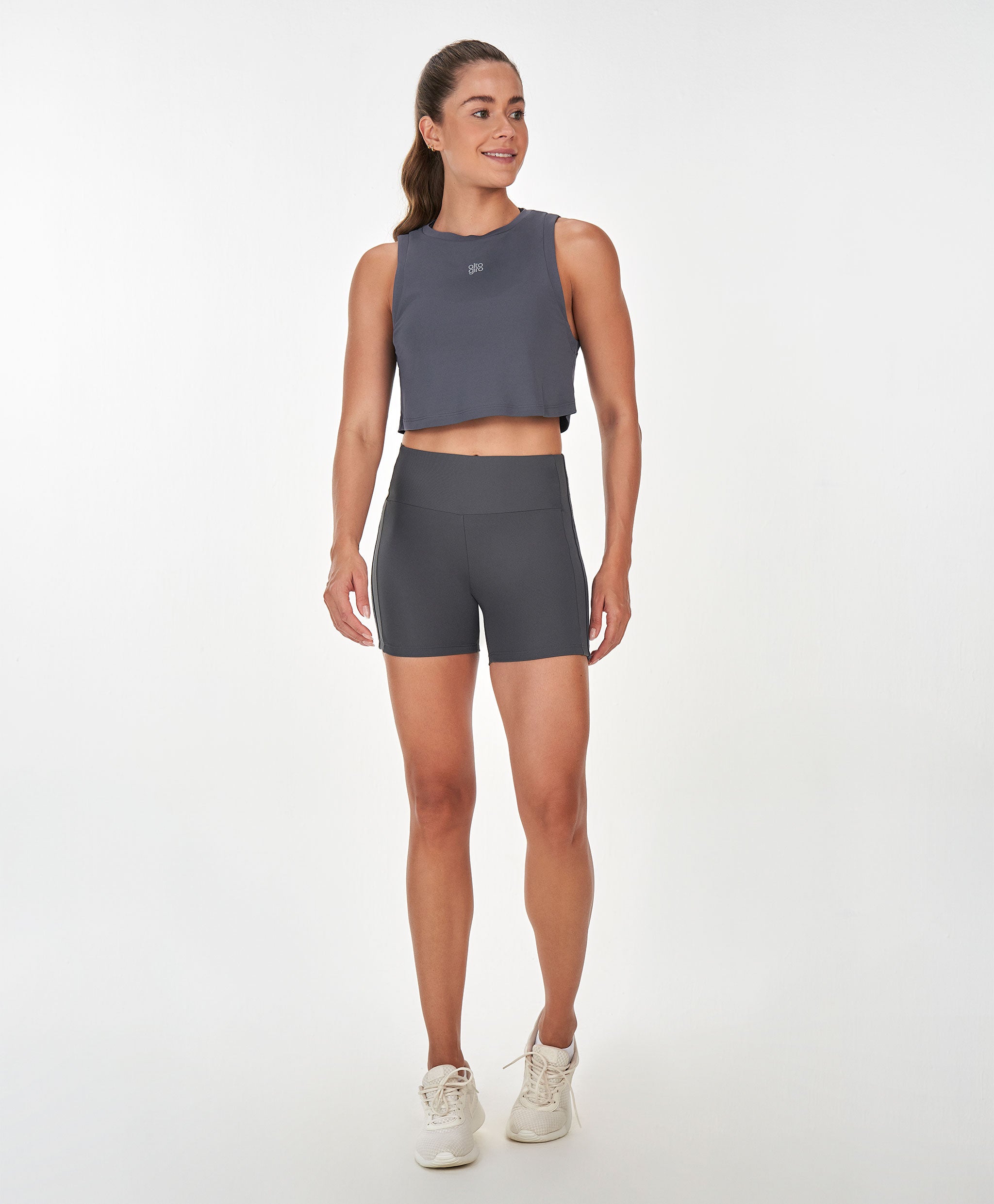 Reflective Cropped Tank Top