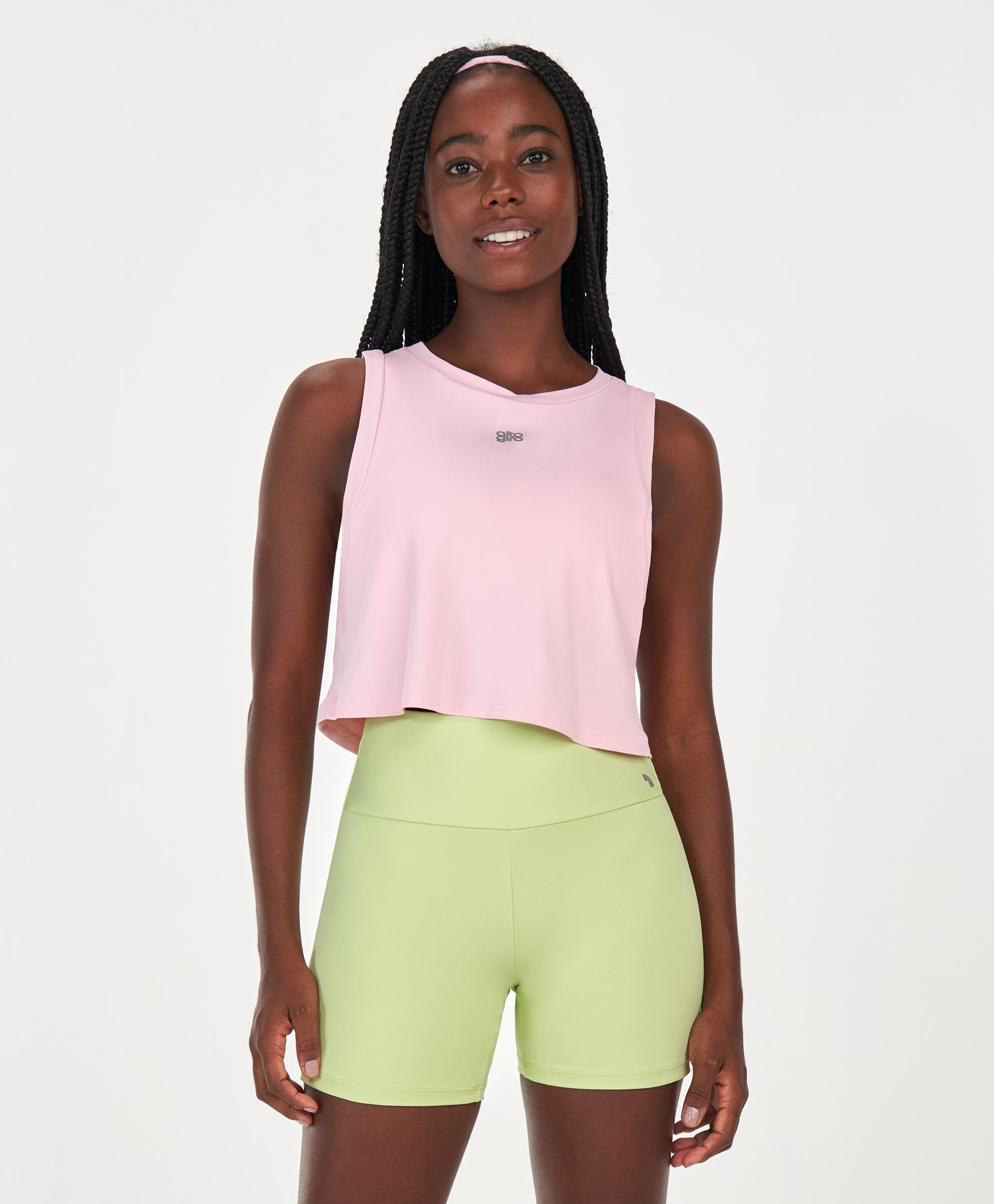 Reflective Cropped Tank Top