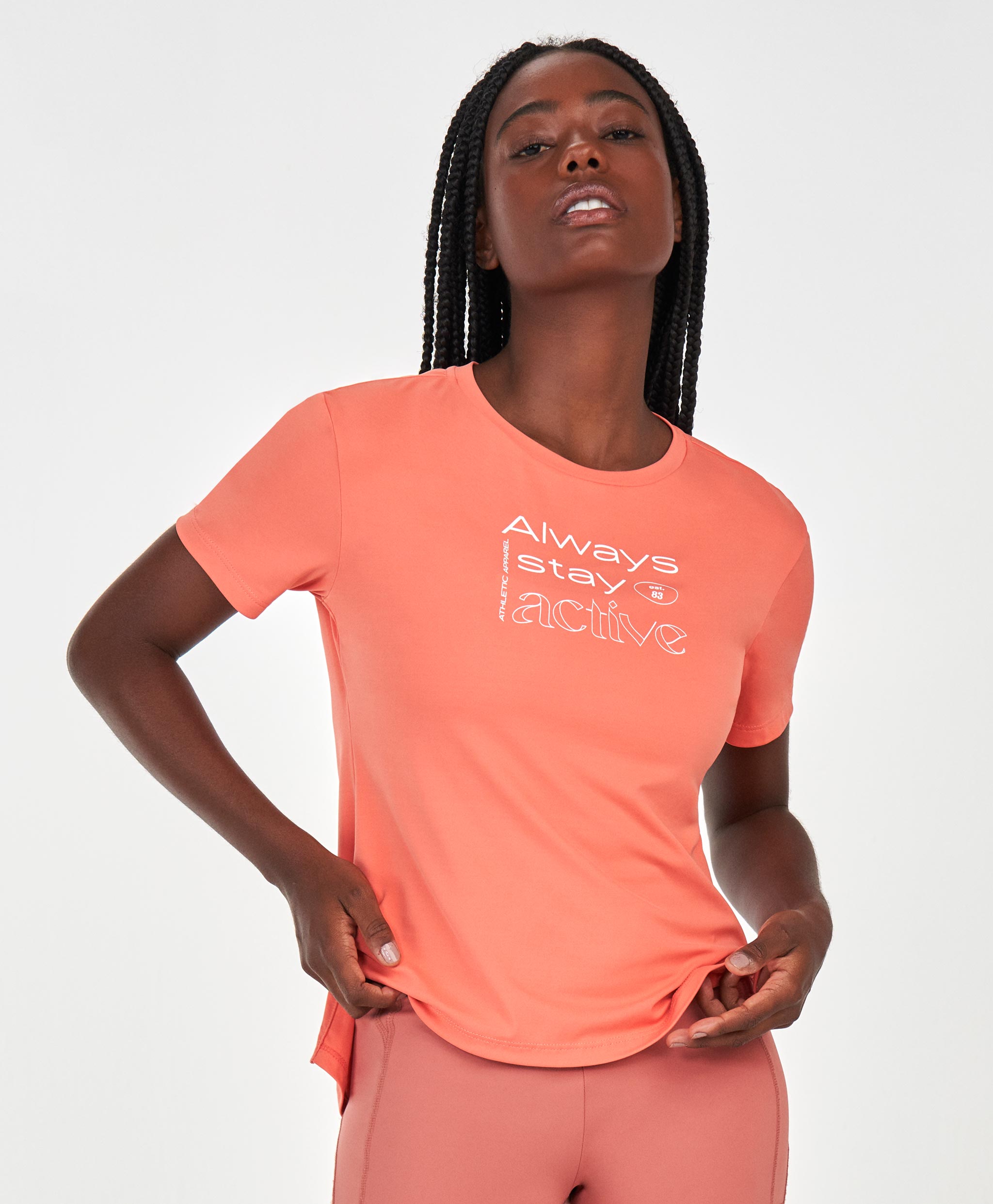 Stay Active Print T-Shirt