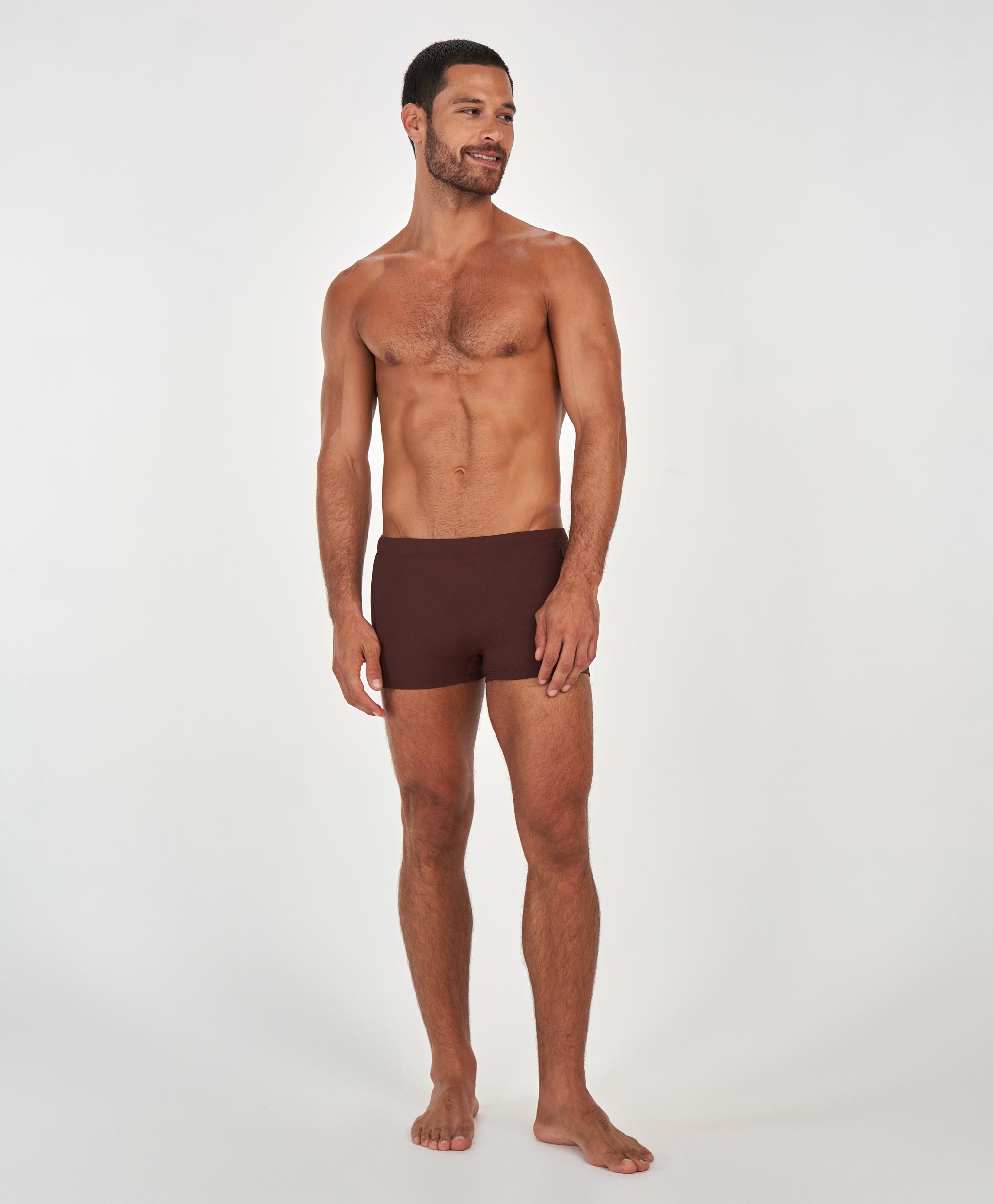 Boxer Trunks With Stripe And Zipper
