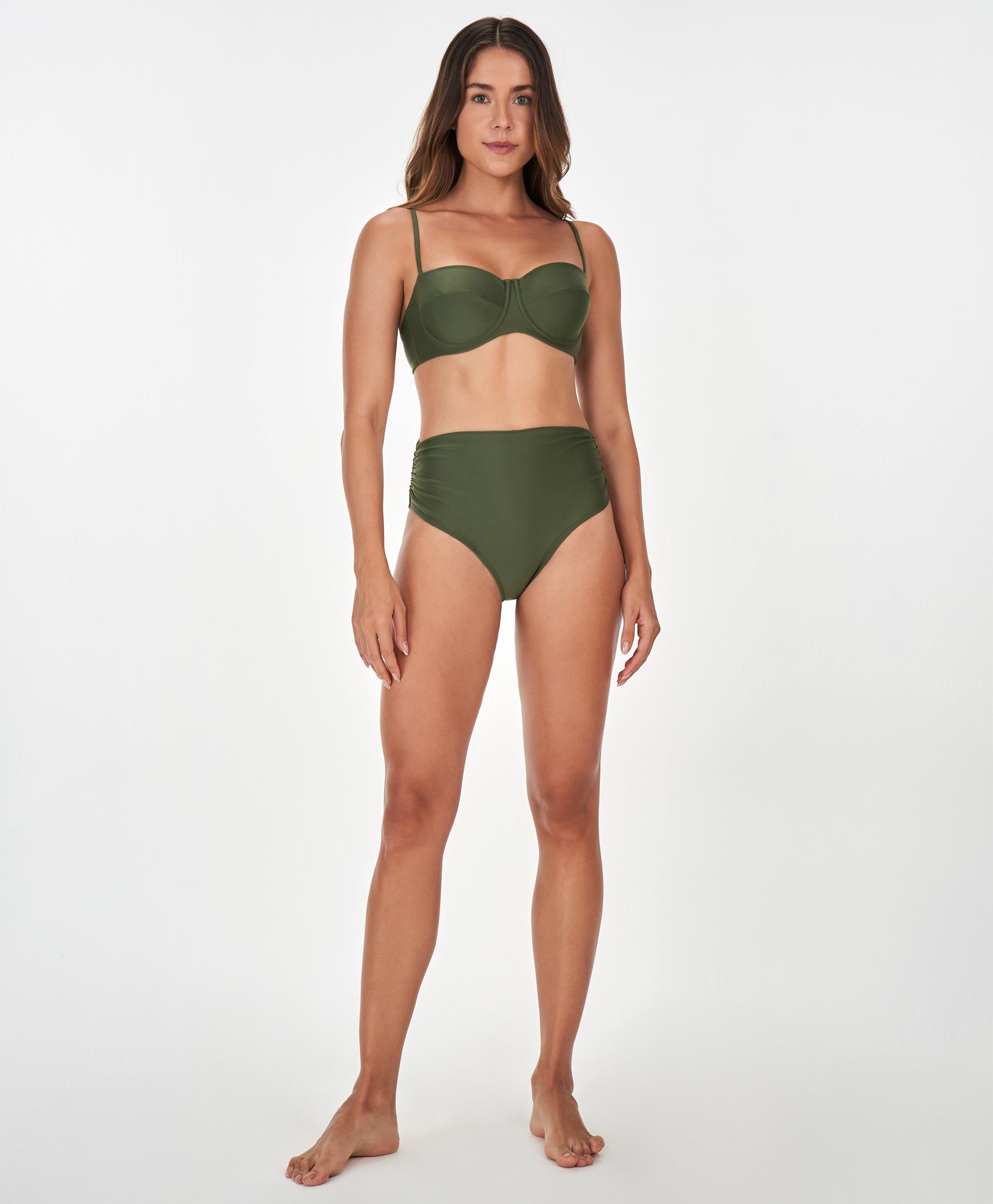 High-Rise Half-Cup Thong Bikini
