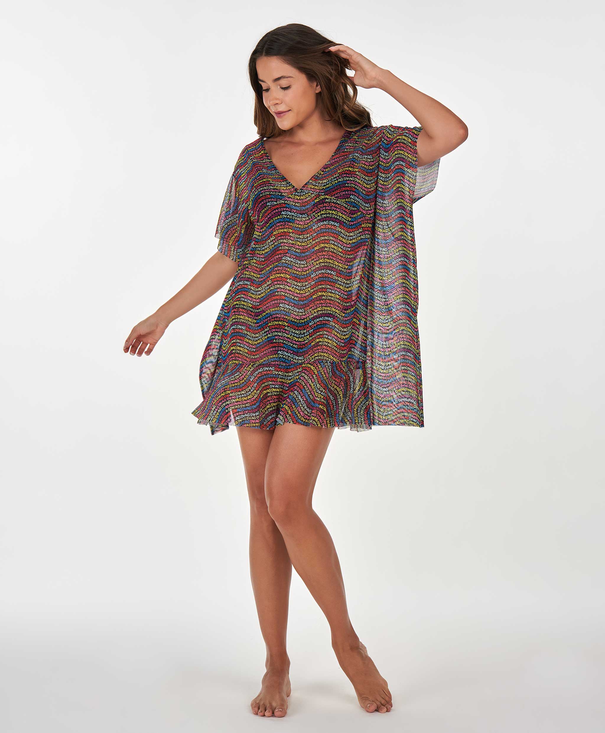 Tulle Cover-Up With Ruffles