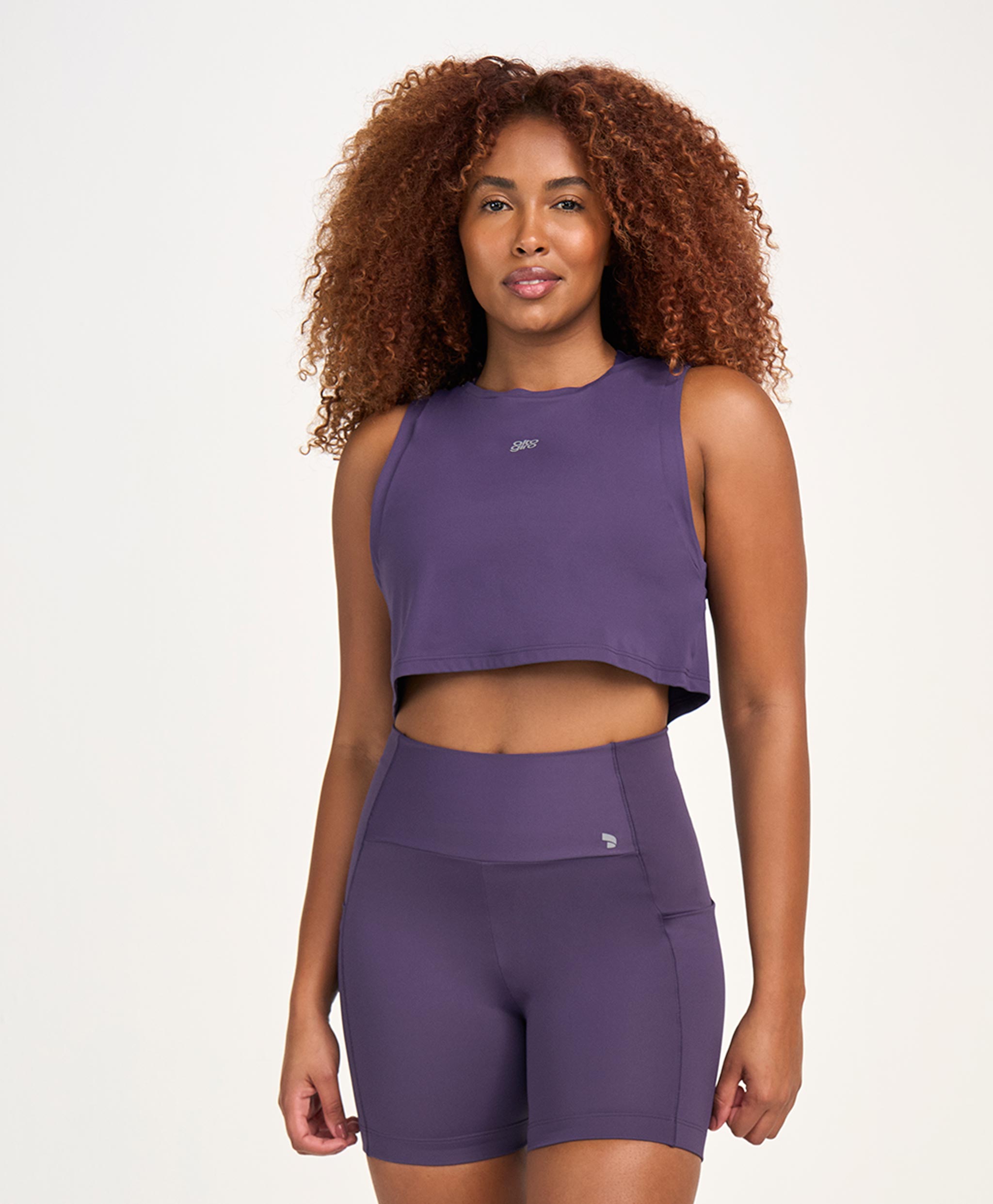 Reflective Cropped Tank Top