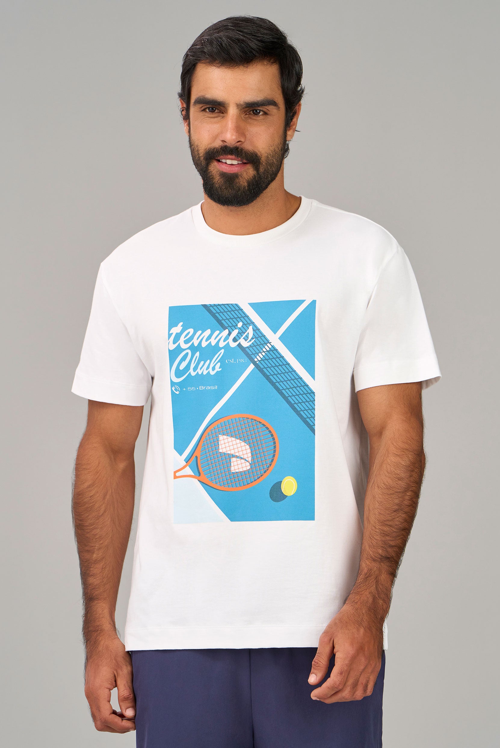 Camiseta Com Estampa Tennis Masculina