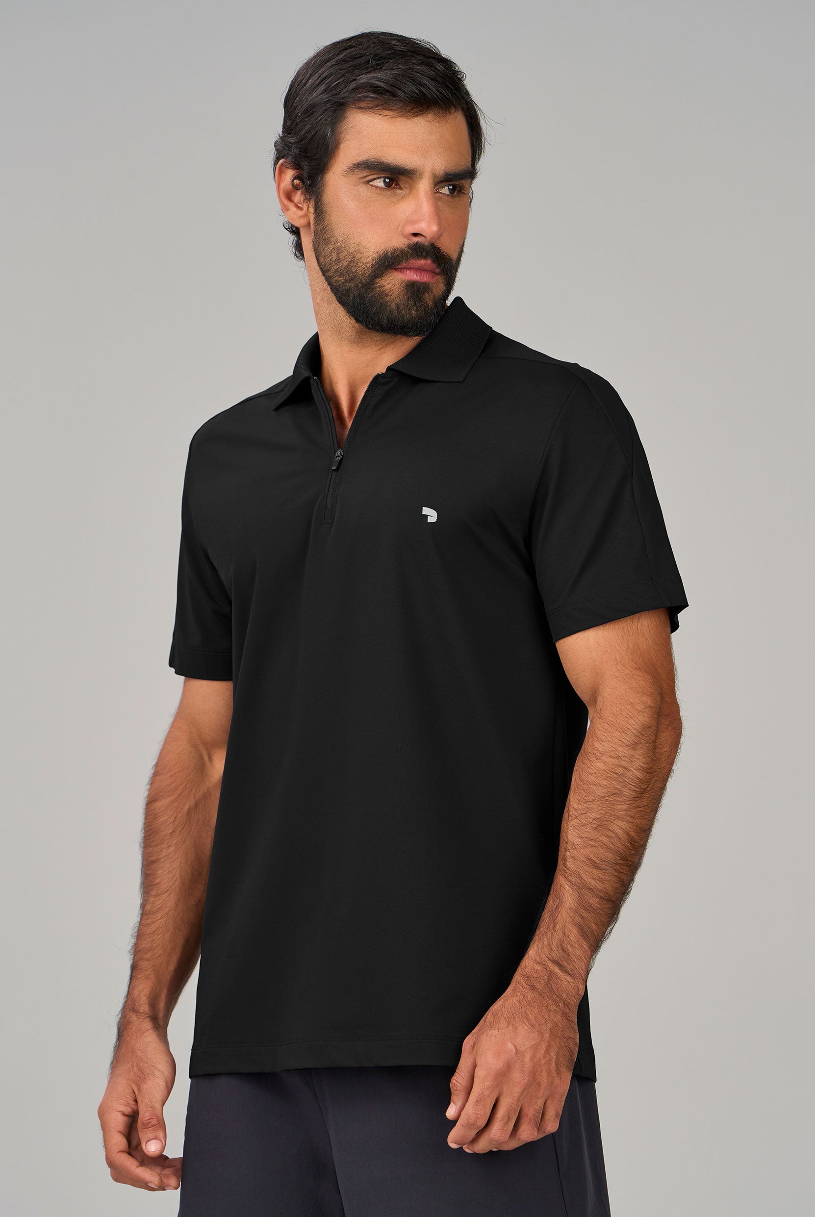 Polo Piquet Com Zíper