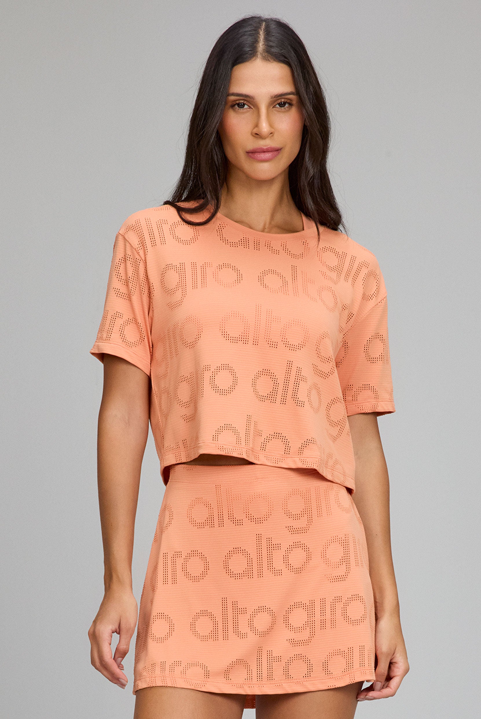 T-shirt Cropped Mesh Alto Giro