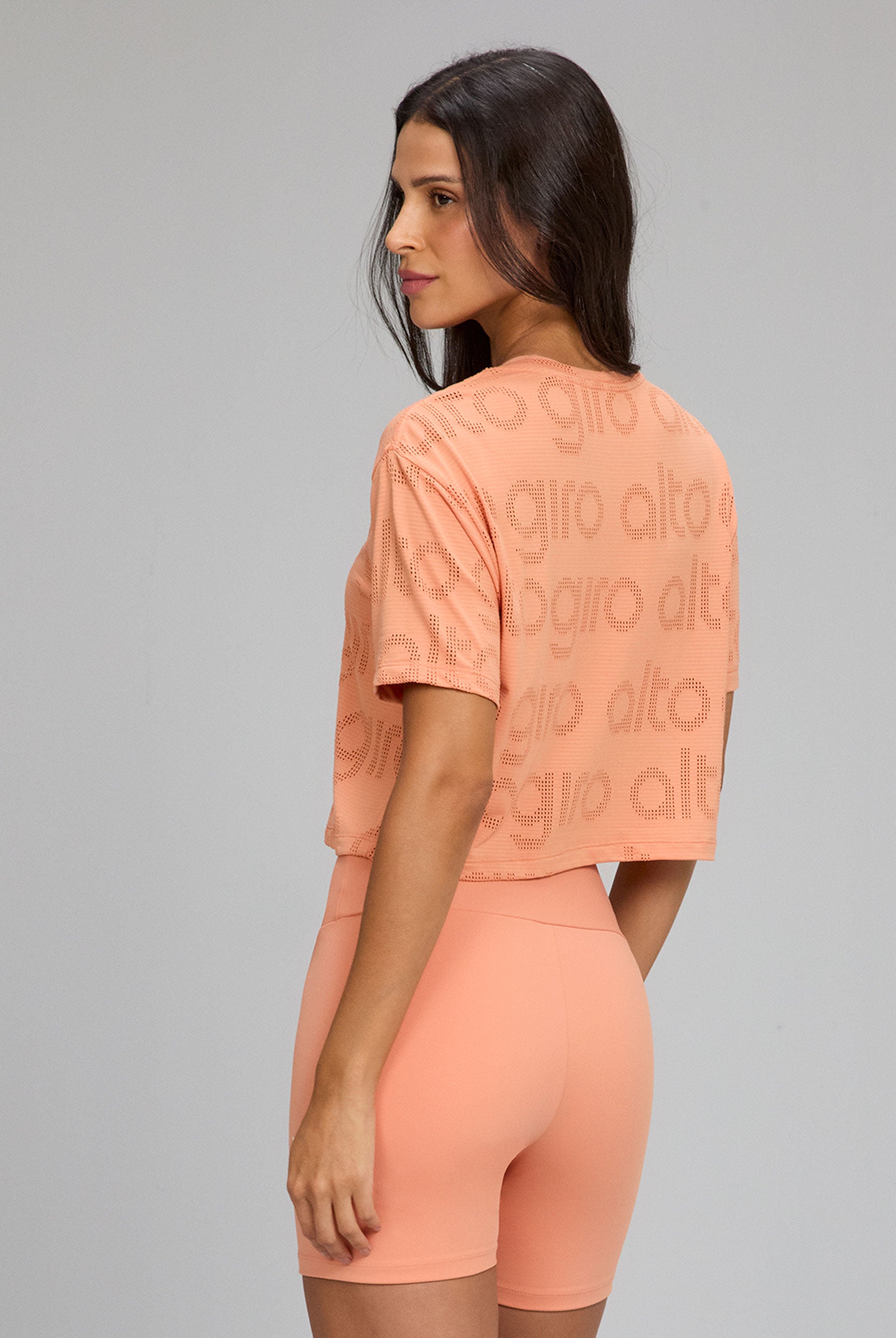 T-shirt Cropped Mesh Alto Giro