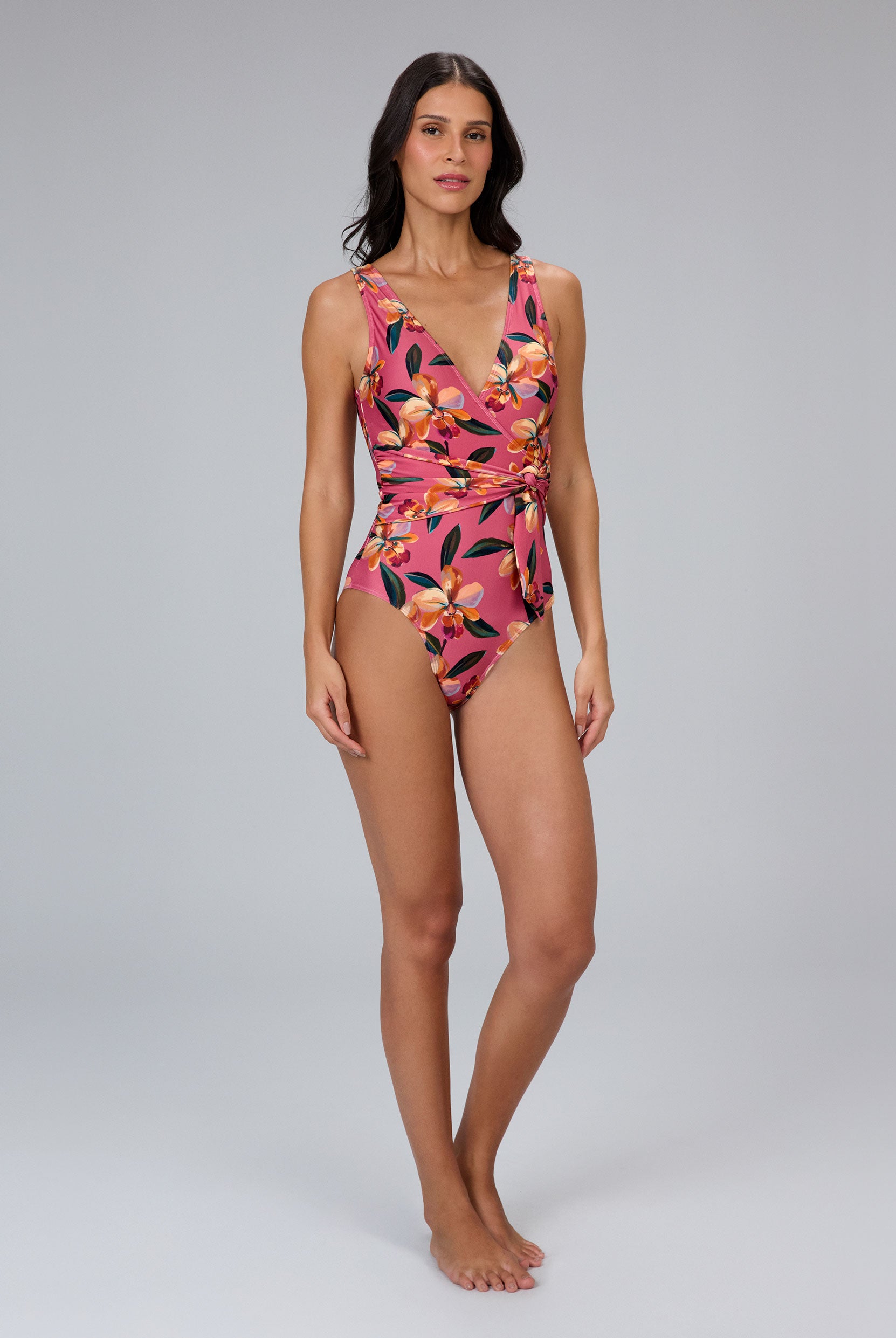 Maiô Transpassado Com Argola Estampado