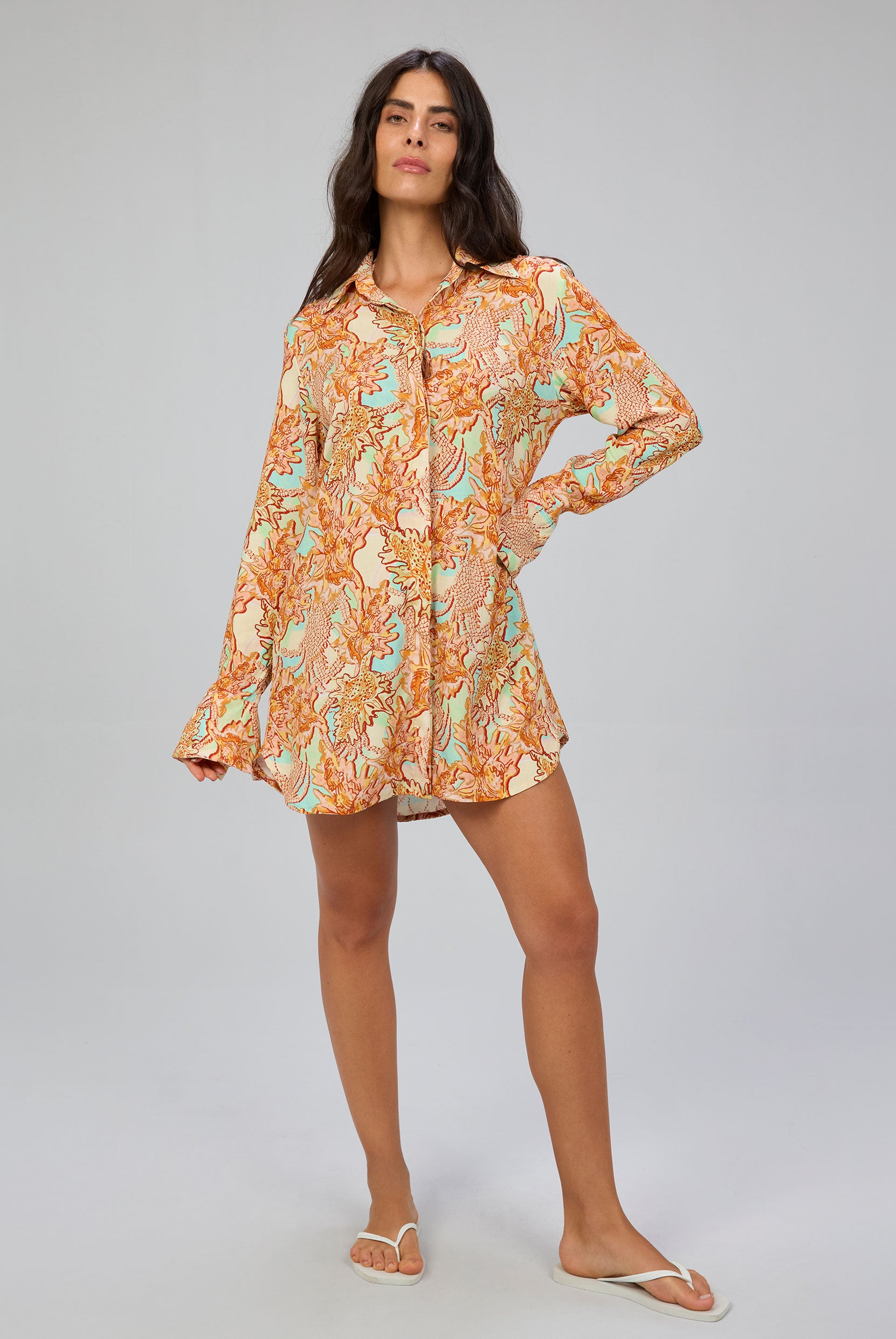 Saída Camisão Estampado