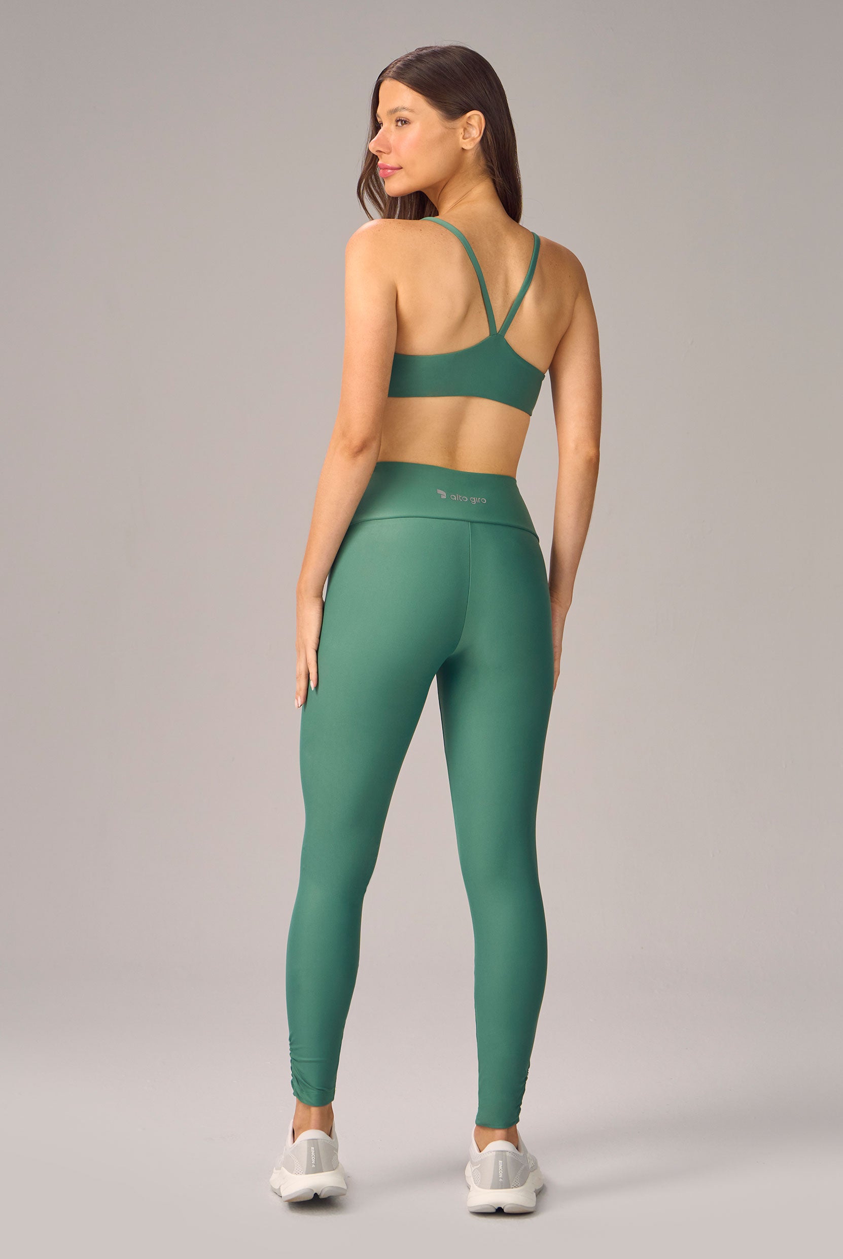 Legging Bolsos Barra Franzida