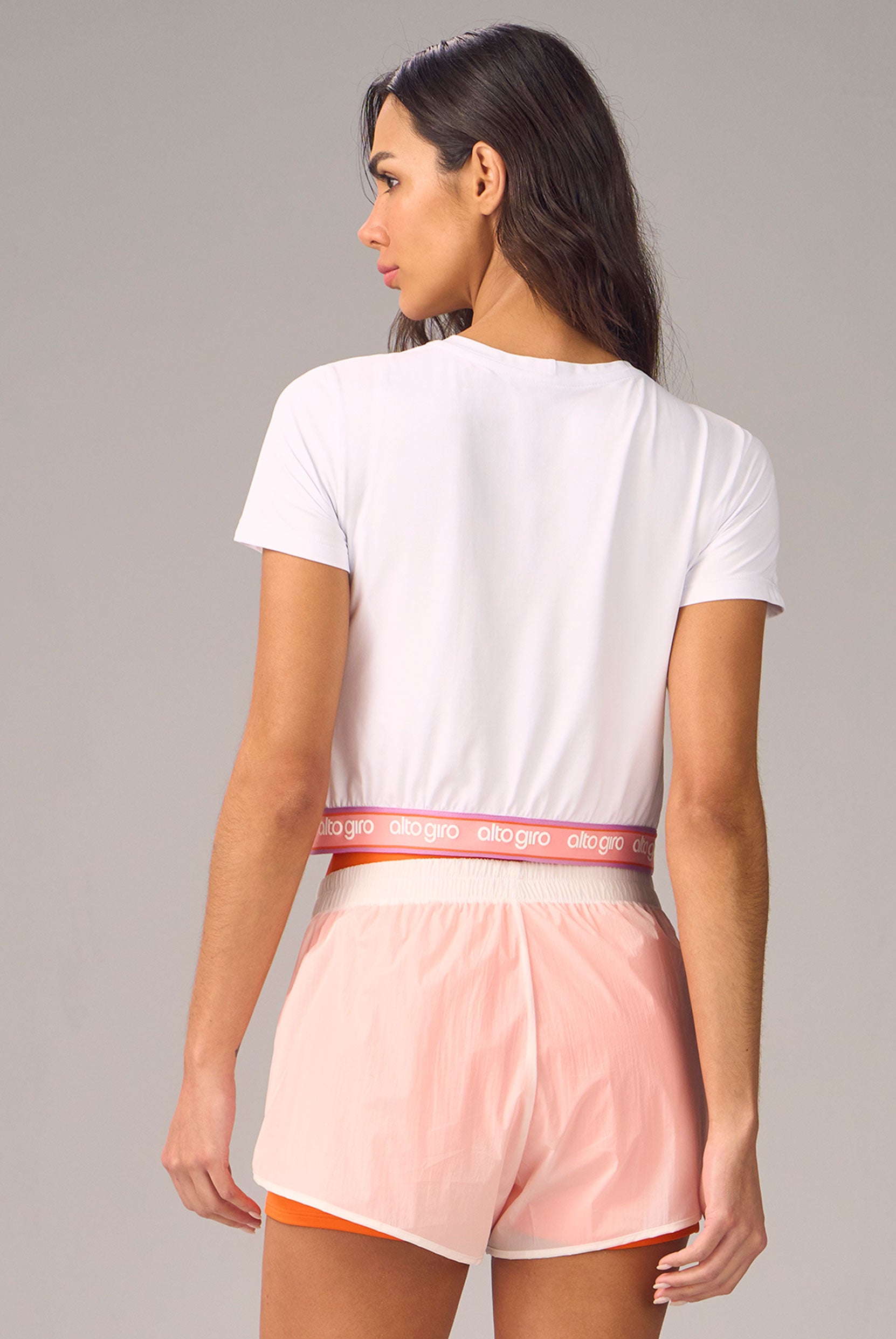 T-shirt Cropped Elástico Barra