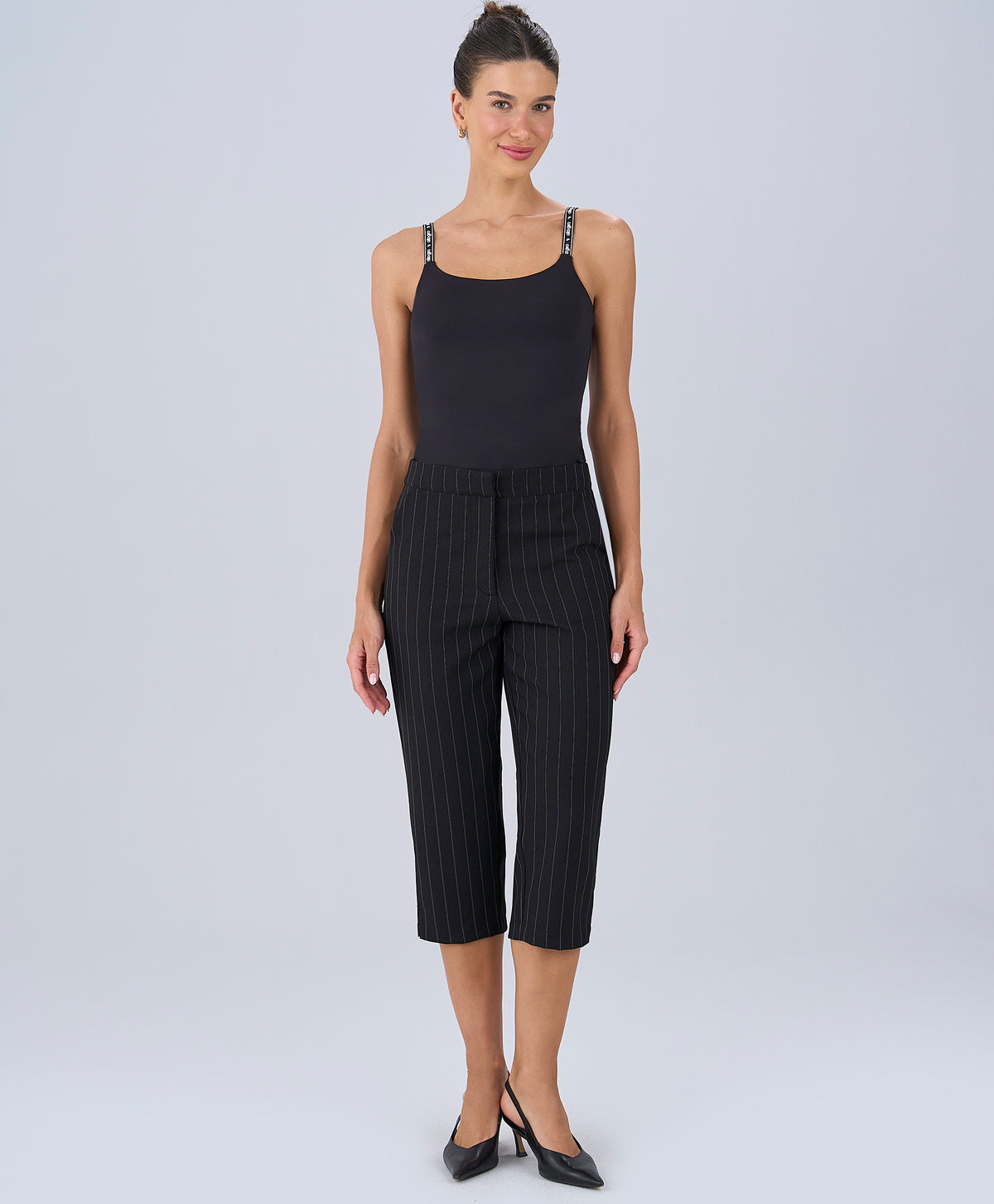 Pinstripe Capri Pants