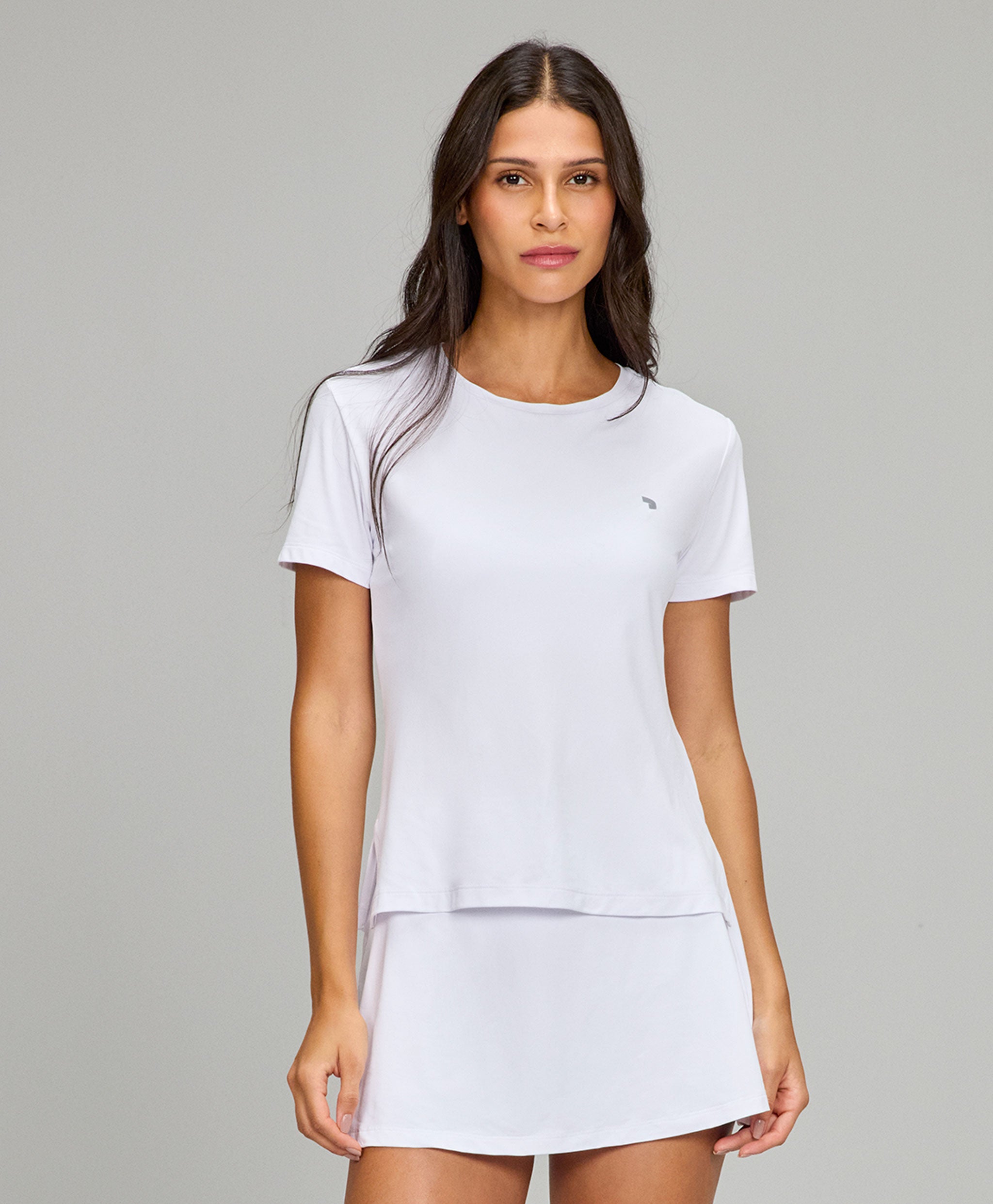 T-Shirt Alto Giro Skin Fit Alongada