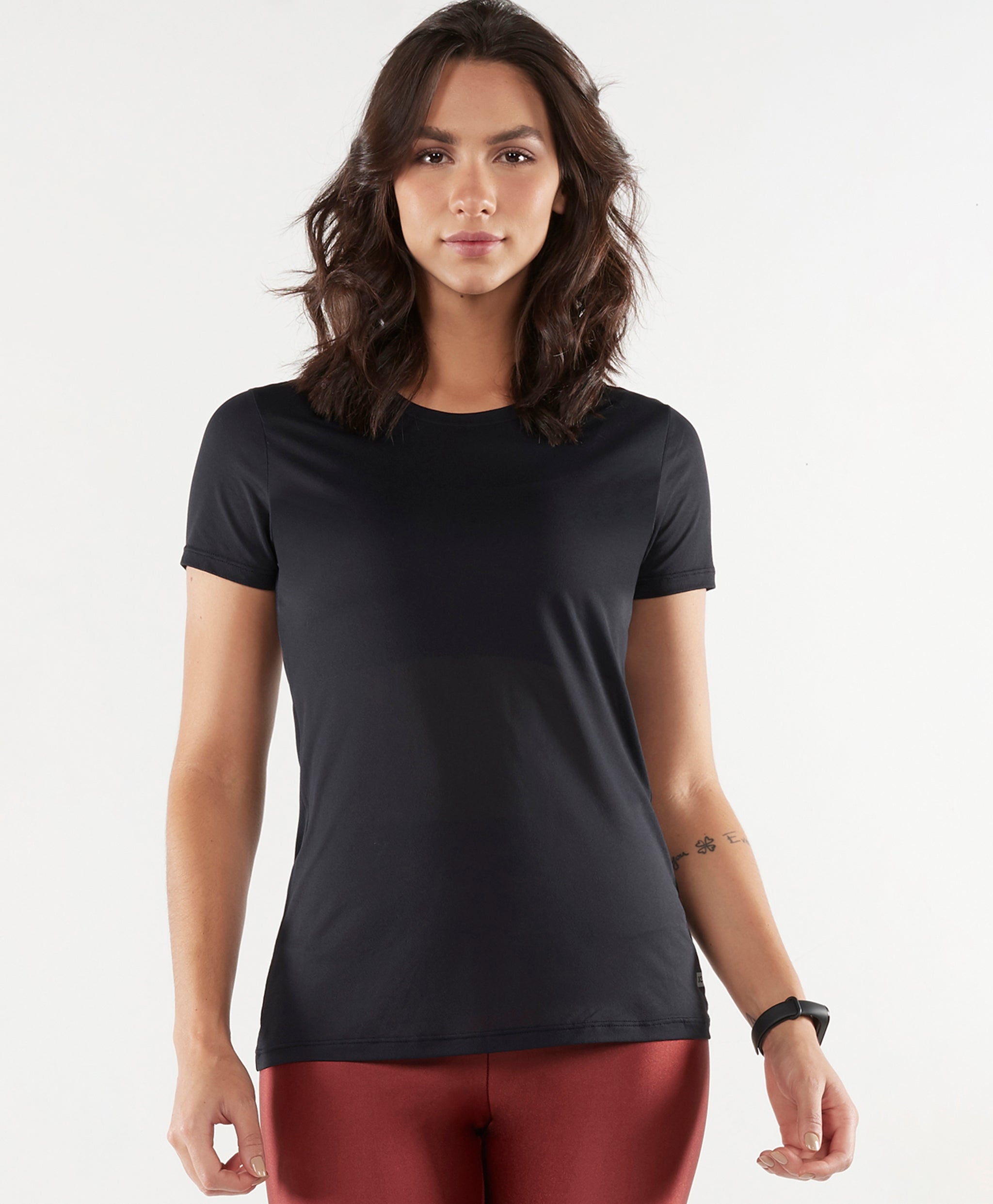 T-Shirt Alto Giro Sheer Alongada