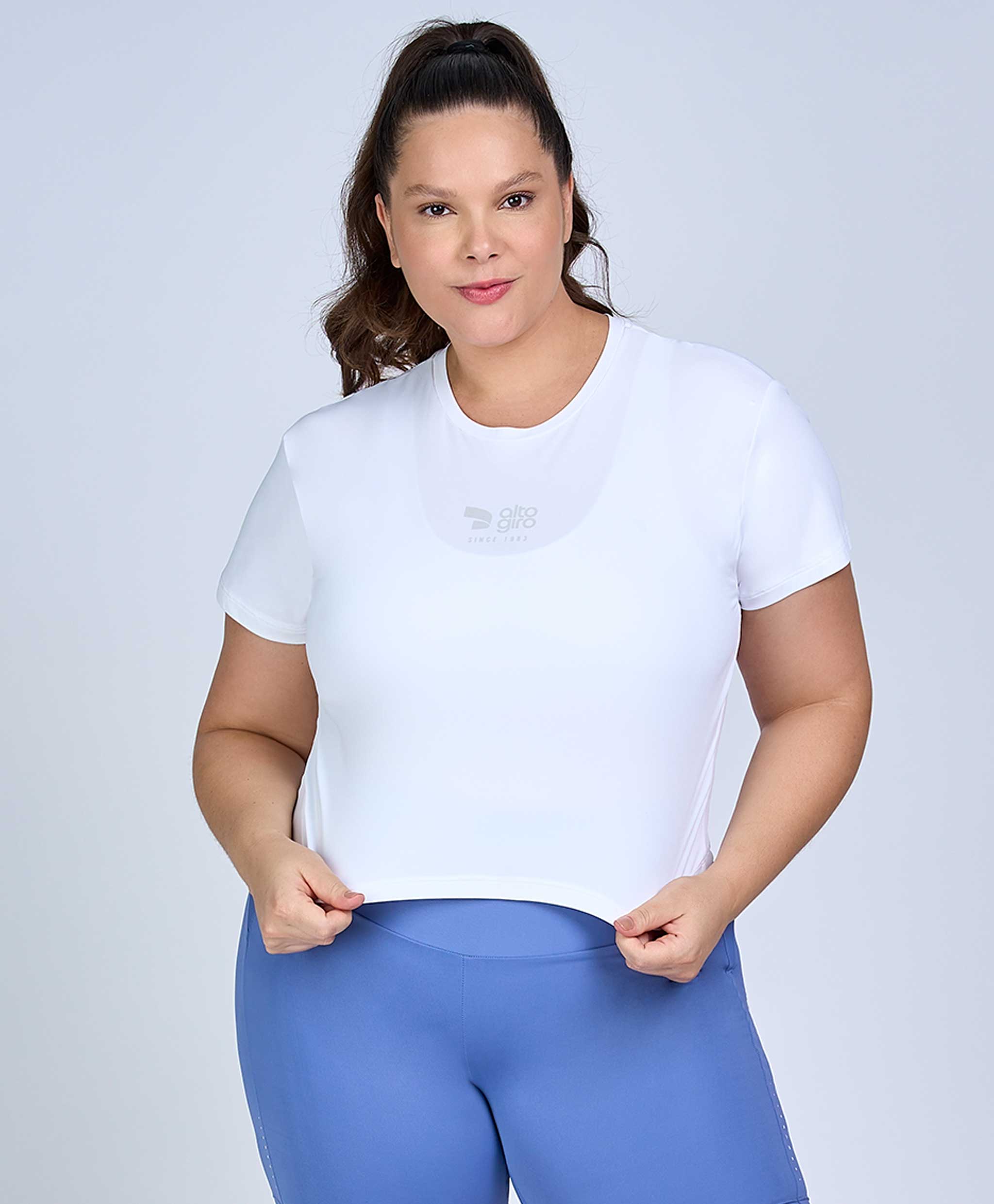 T-Shirt Plus Size Skin Fit Cropped Ag