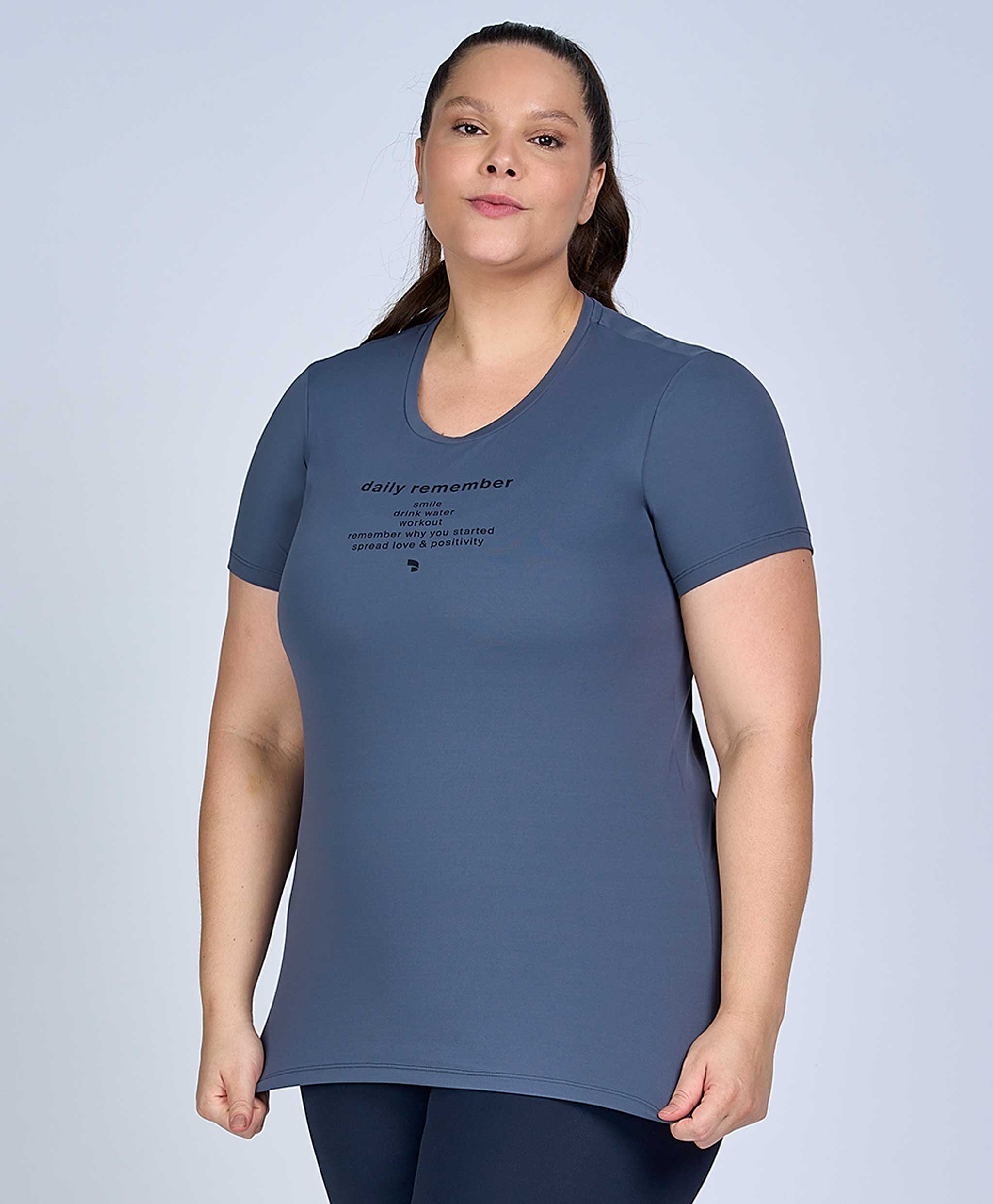 T-Shirt Plus Size Skin Fit Inspiracional