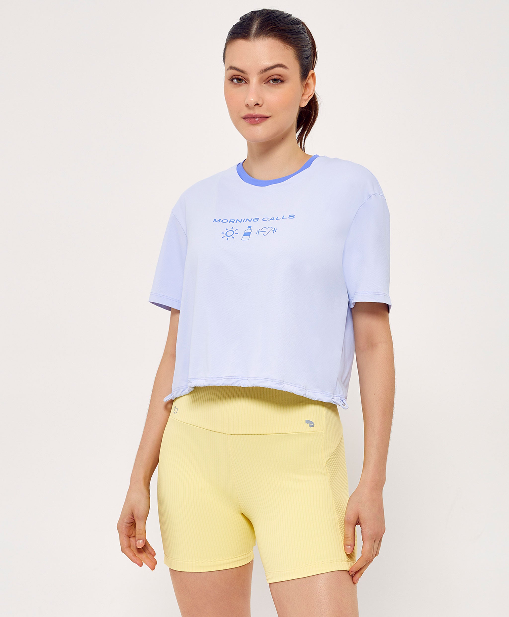 T-Shirt Cropped Barra Ajustavel