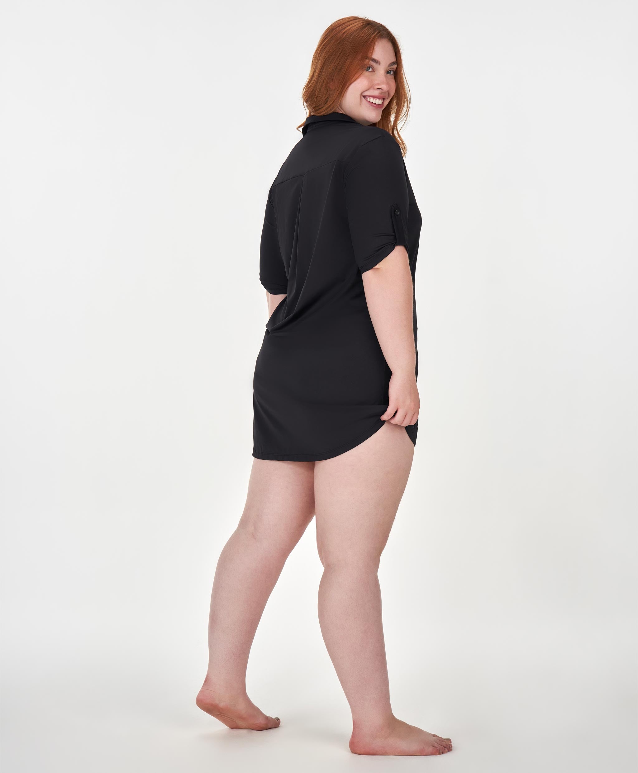 Chemise Plus Size Manga Curta
