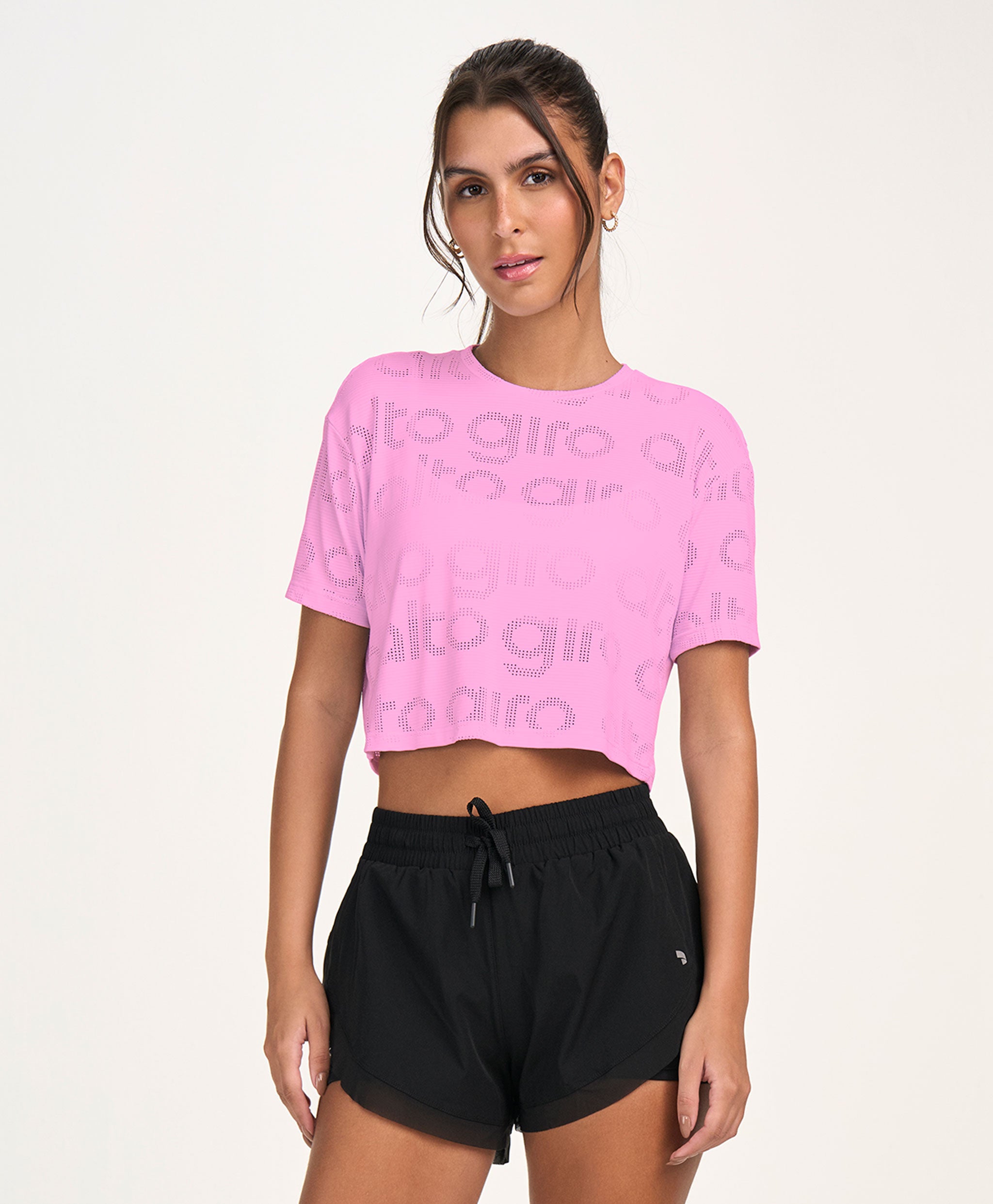 T-shirt Cropped Mesh Alto Giro