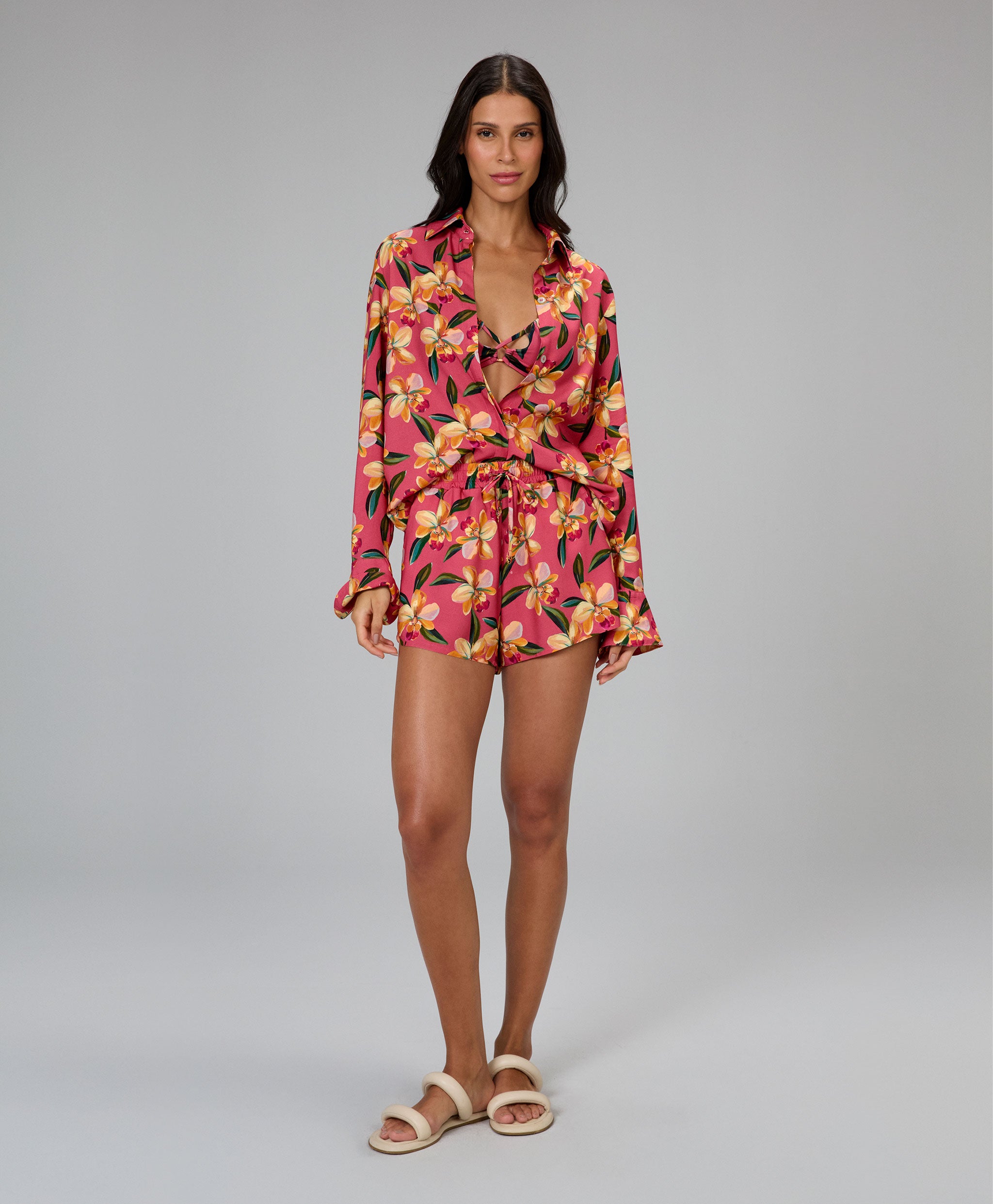 Shorts Cintura Alta Estampado