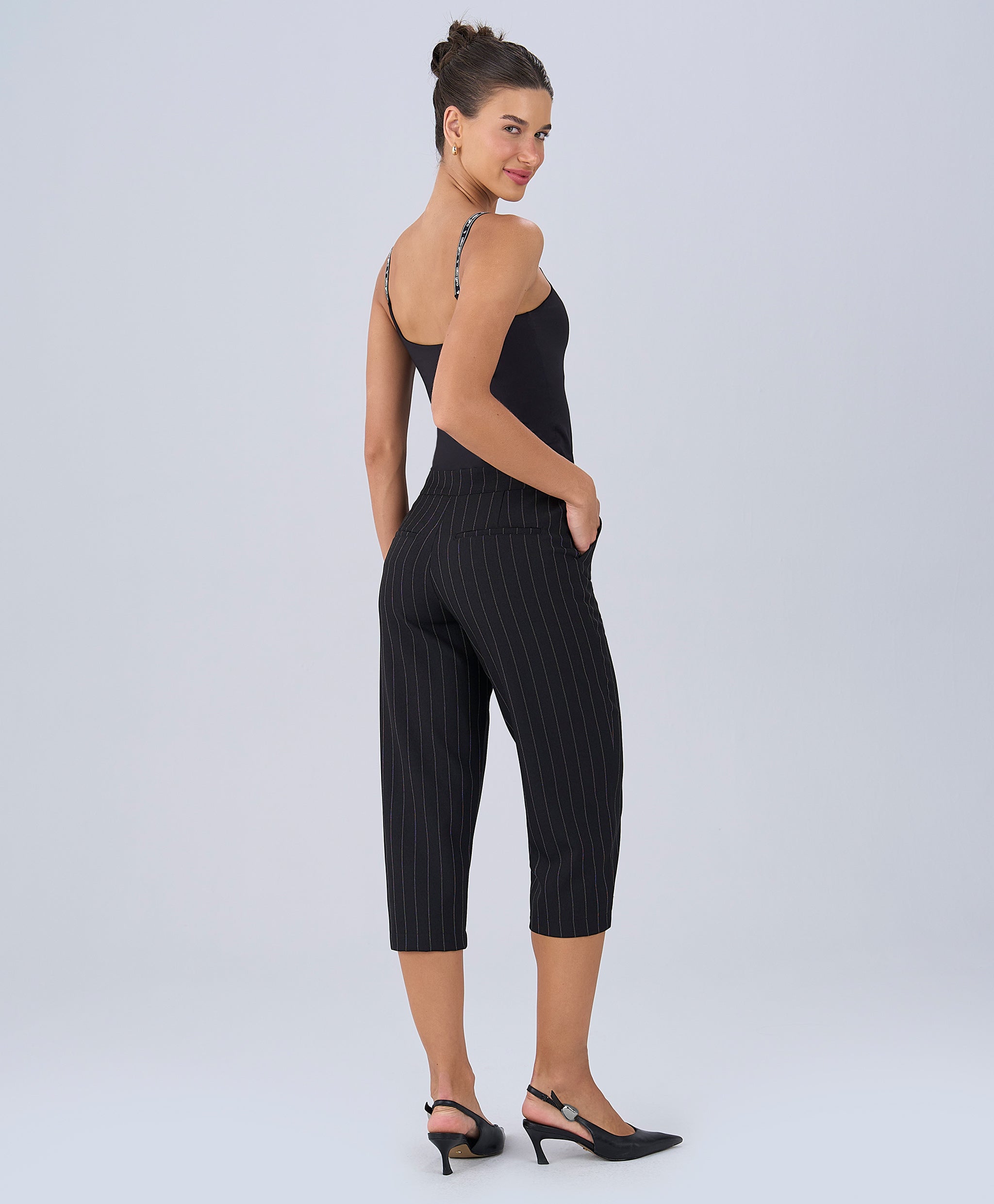 Pinstripe Capri Pants