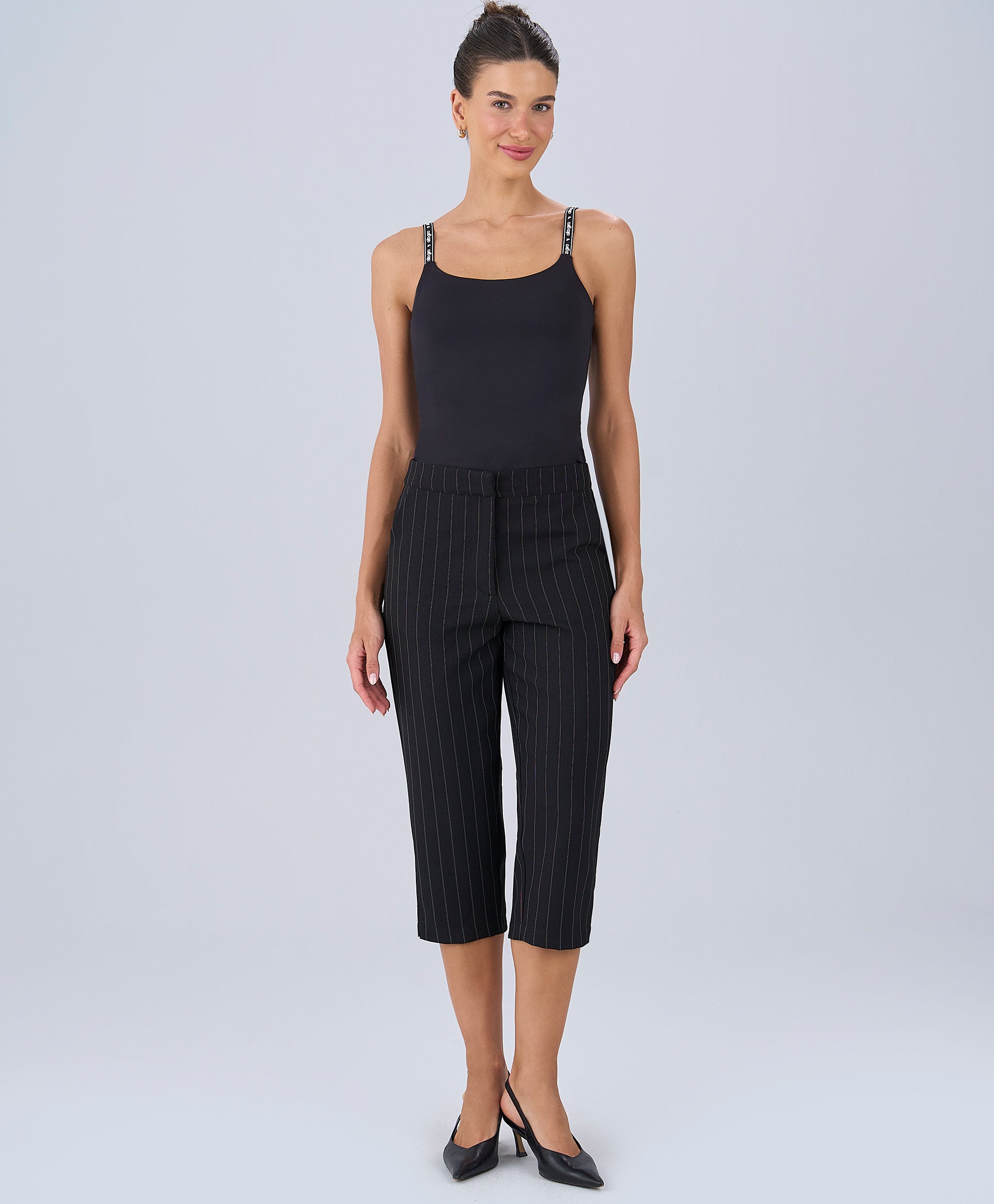 Pinstripe Capri Pants