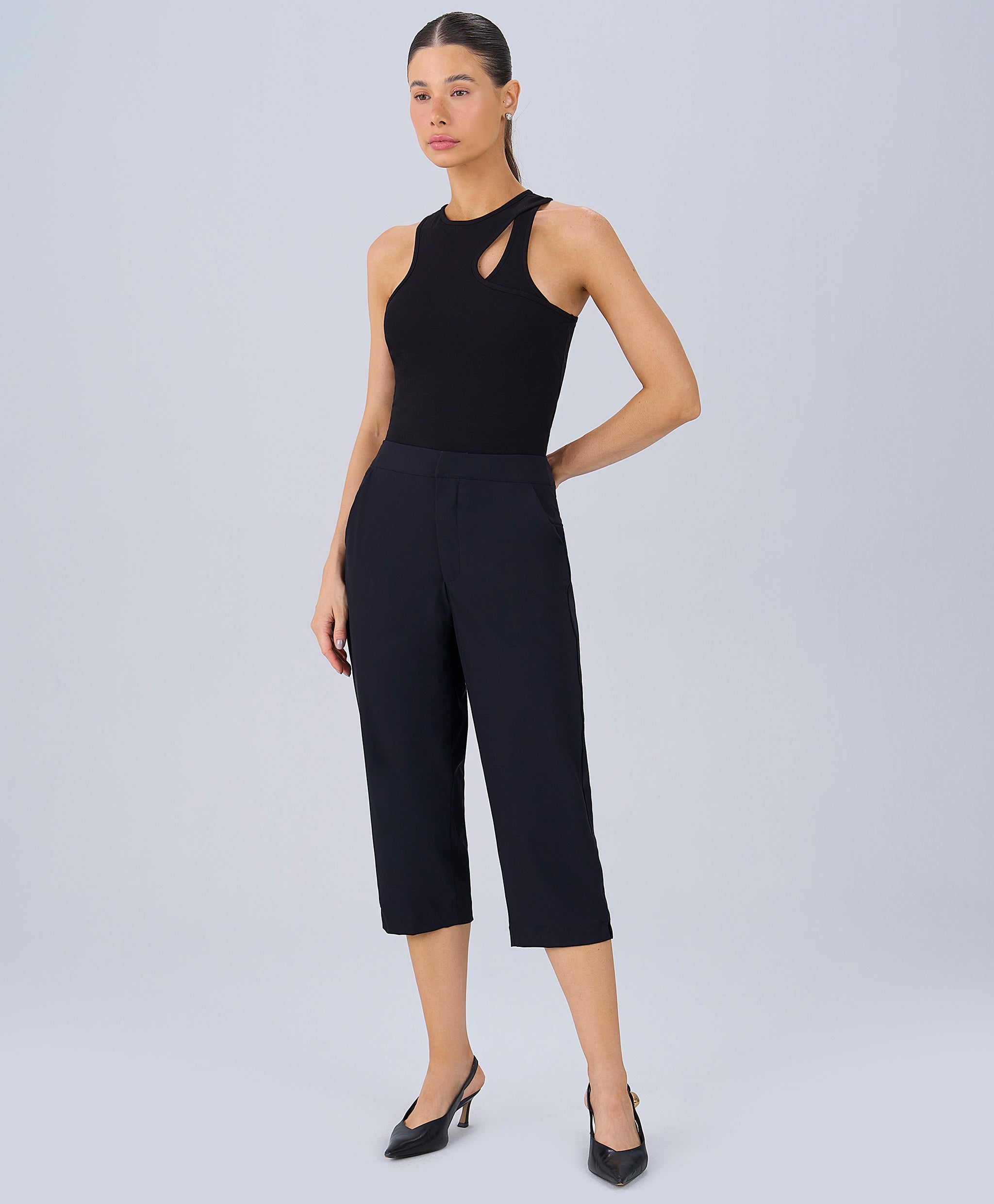 Asymmetric Ribbed Tank Top